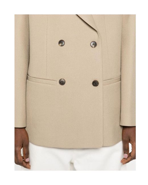 By Malene Birger Natural Long-Sleeved Suit Jacket