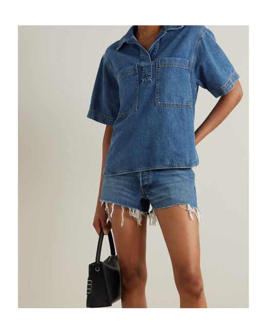 FRAME Blue Organic Denim Shirt