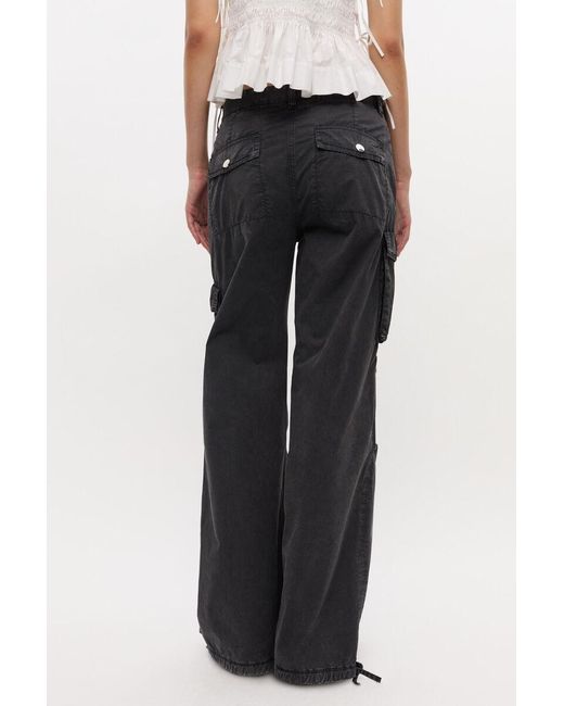 Ganni Gray Drawstring Cargo Trousers