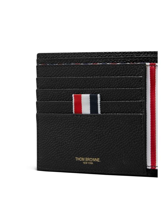 Thom Browne Black Hector-Motif Bi-Fold Wallet for men