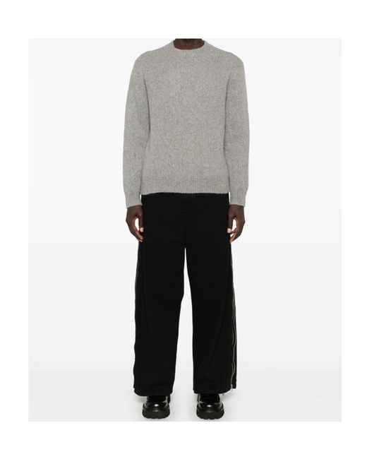 sunflower Gray Crew Neck Long-Sleeved Sweater for men