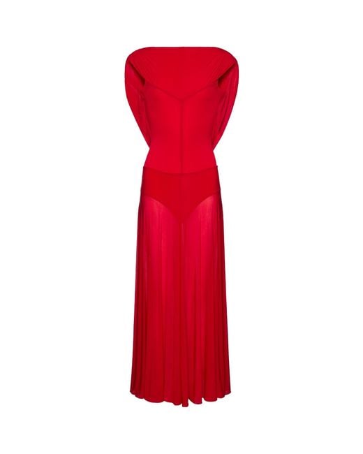 Magda Butrym Red Sleeveless Dress