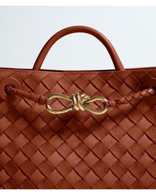 Bottega Veneta Red Small Andiamo Shoulder Bag