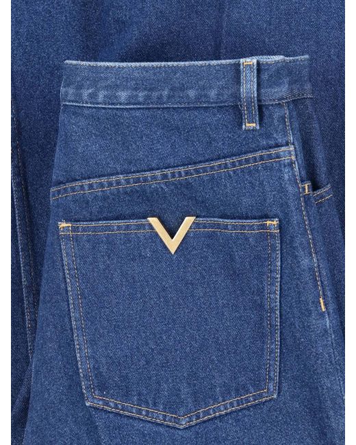 Valentino Blue Regular-Fit Straight Leg Jeans for men