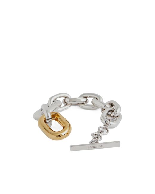 Rabanne Metallic Xl Link Bi-Color Bracelet