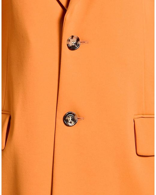 Marni Orange Single-Breasted Overcoat