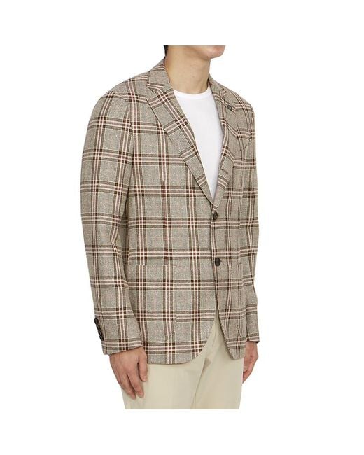 Lardini Natural Long Sleeved Suit Jacket for men