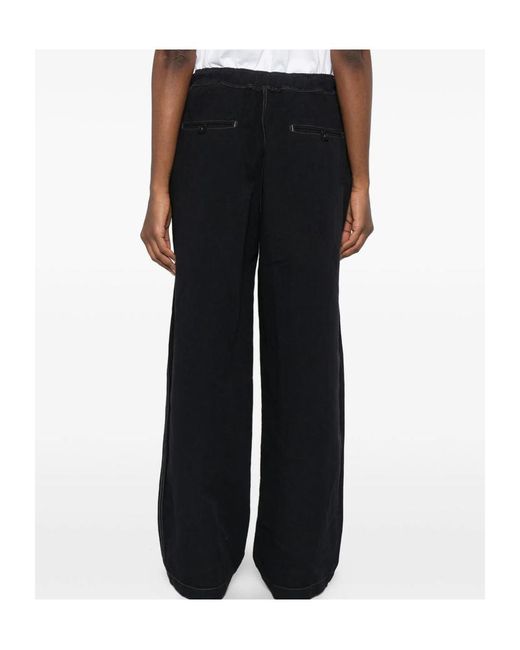 Studio Nicholson Black Drawstring Casual Pants