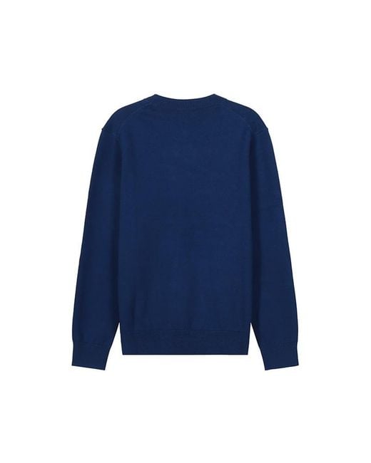 KENZO Blue Logo-Lettering Jumper for men