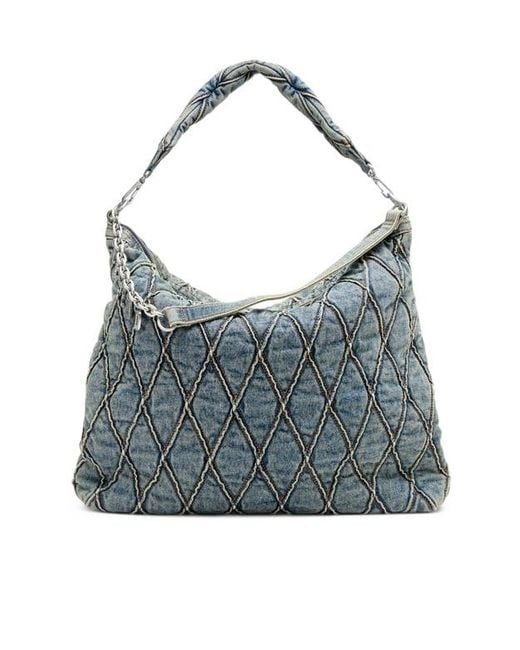 DIESEL Blue Charm-D Large Hobo Bag