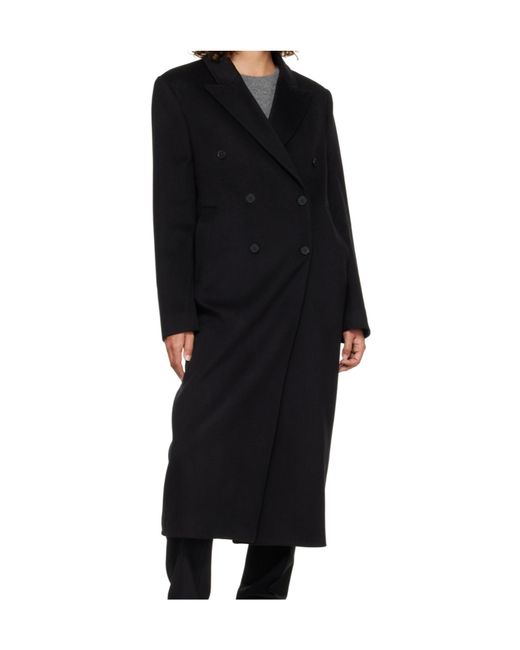 Loulou de Saison Black Rosco Double-Breasted Coat