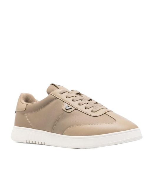 Emporio Armani Natural Logo-Detail Sneakers for men