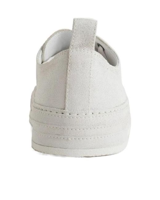 Ann Demeulemeester White Round-Toe Sneakers