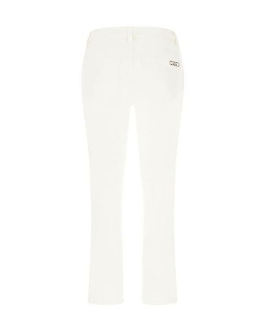 Michael Kors White Michael Slim Cut Cropped Jeans