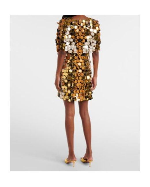 Rabanne Metallic Embellished Minidress
