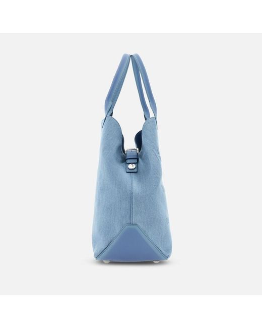 Hogan Blue Large Script Tote Bag
