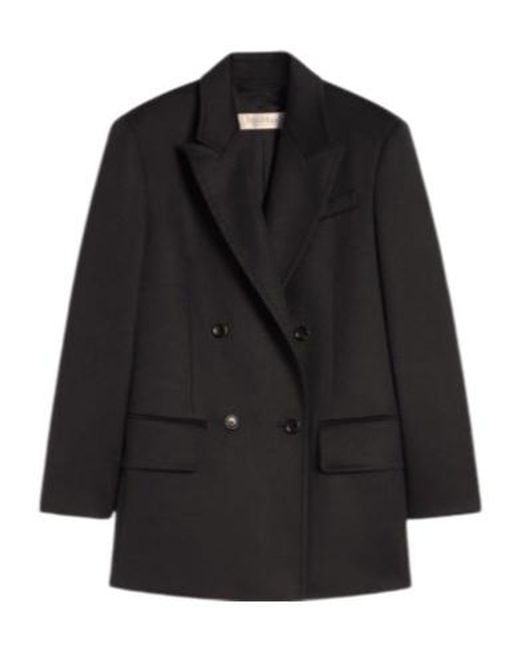 Max Mara Black Olimpia Double-Breasted Blazer
