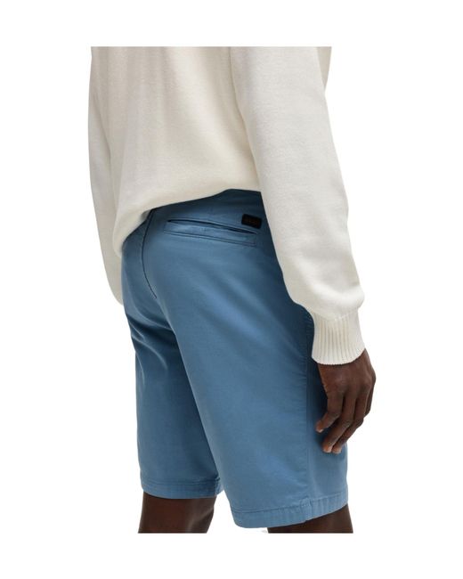 Boss Blue Solid Color Casual Shorts for men