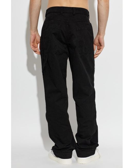 Off-White c/o Virgil Abloh Black Straight-Leg Trousers for men