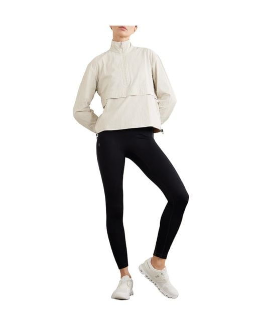 On Shoes White Seersucker Half-Zip Jacket