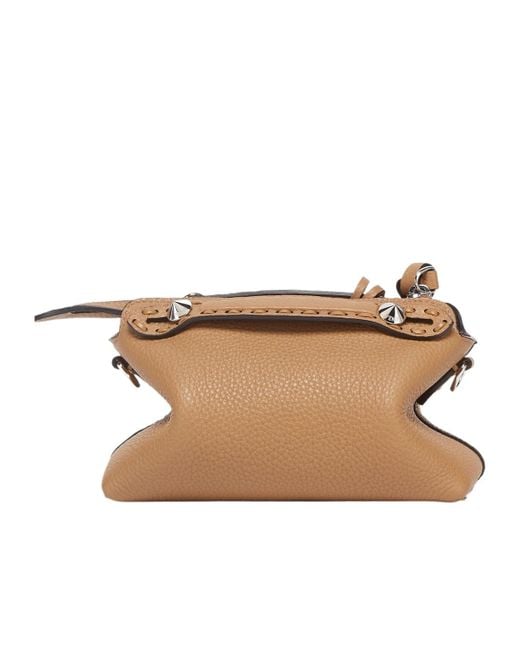 Fendi Brown By The Way Soft Mini Selleria Shoulder Bag