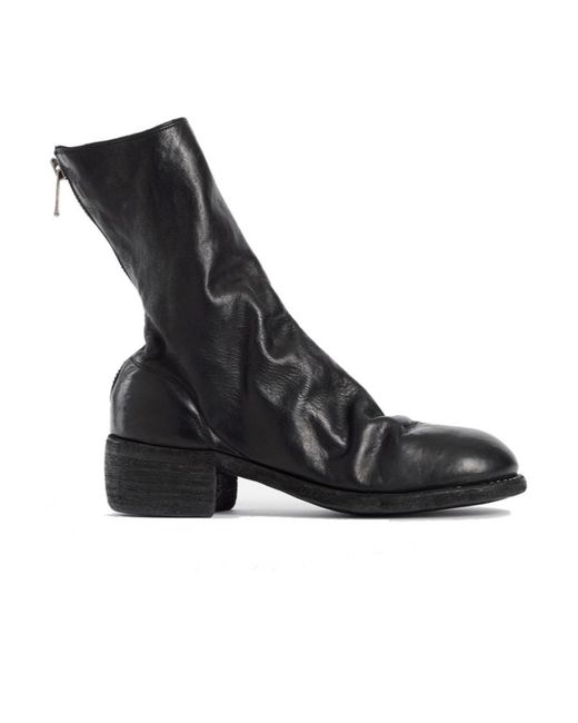 Guidi Black Back-Zipper Boots