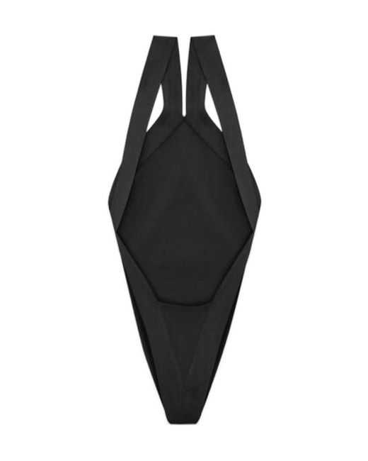 Saint Laurent Black Backless Sleeveless Bodysuit