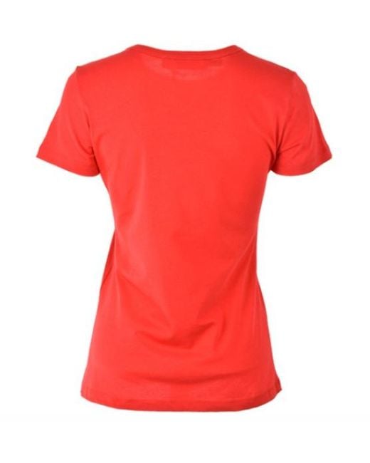 Moschino Red Cartoon Letter Logo T-Shirt