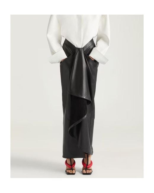 Givenchy Black Long Wrapped Skirt