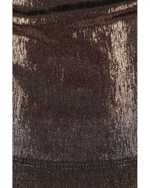 Vivienne Westwood Brown Draped Metallic-Effect Top