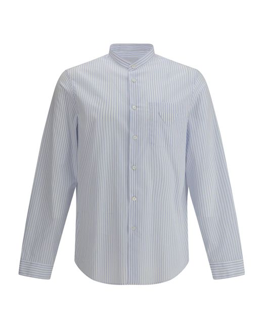 Prada Gray Striped Shirt for men