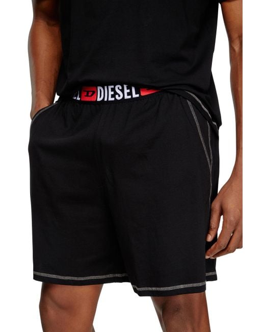 DIESEL Black Adam T-Shirt And Shorts Set for men