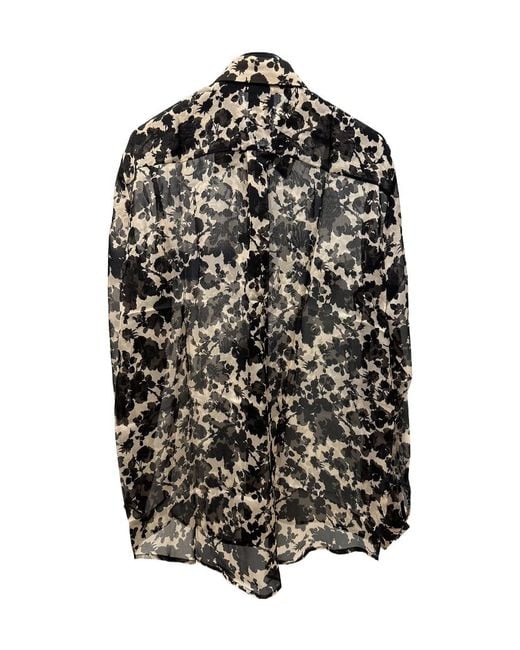 Sportmax Black Full-Body Printed Shirt