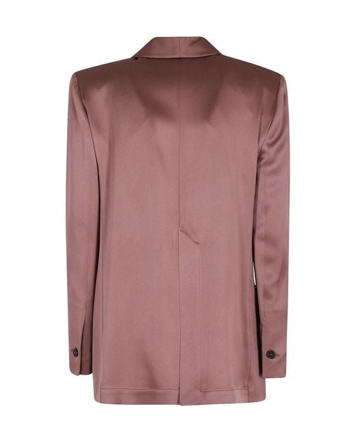 Alysi Purple Single-Breasted Shawl-Lapel Blazer