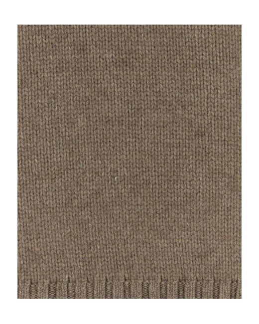 Khaite Brown Long-Sleeved Crewneck Jumper