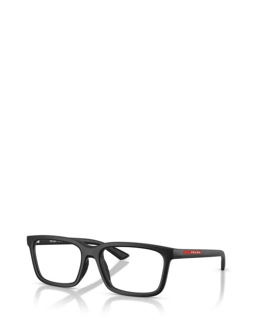 Prada Linea Rossa White Prada Eyewear Linea Rossa Rectangle Frame Glasses for men