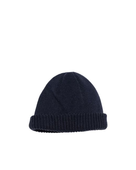Nanamica Blue Windproof Knitted Hat for men