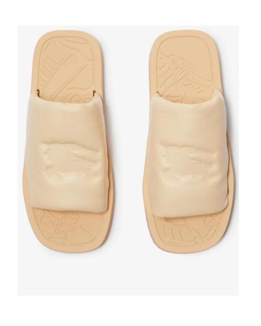 Burberry Natural Ekd Slab Padded Slides