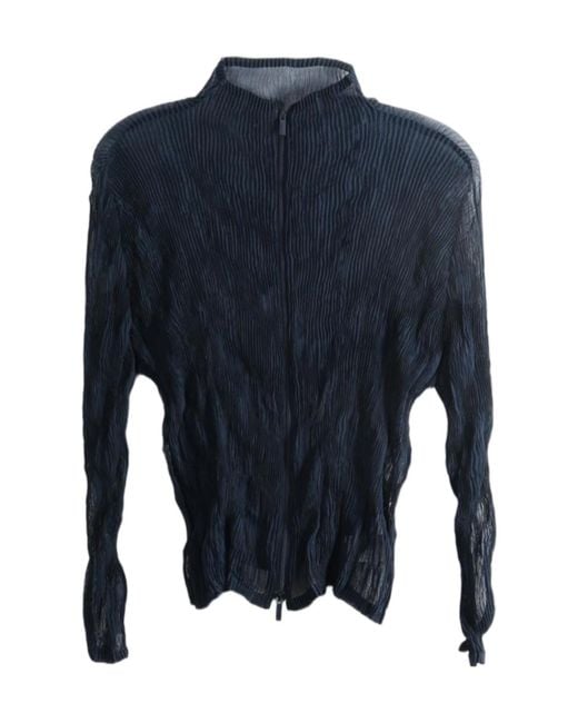 Issey Miyake Blue Long-Sleeve Jacket