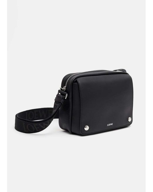 Loewe Black Logo-Plaque Shoulder Bag for men
