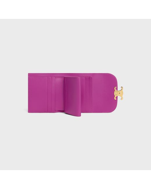 Céline Pink Small Flap Wallet Triomphe