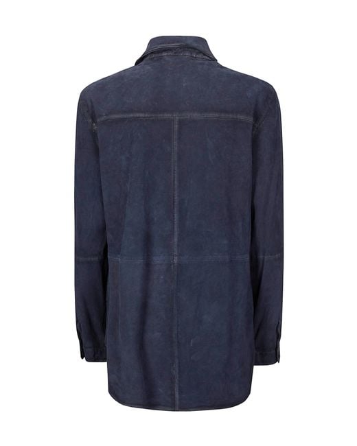 P.A.R.O.S.H. Blue Patch-Pocket Button-Up Shirt