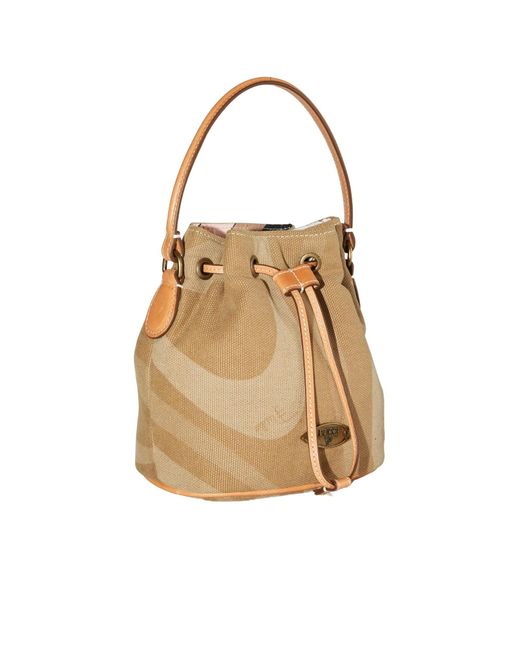 Emilio Pucci Natural Yummy Drawstring Bucket Bag
