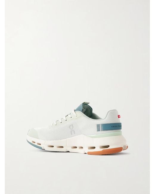 On Shoes White Rubber-Trimmed Mesh Sneakers