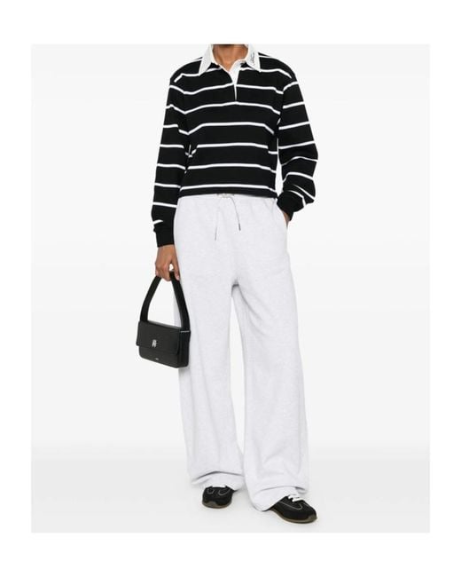 Amiri Black Striped Long Sleeved Polo Shirt