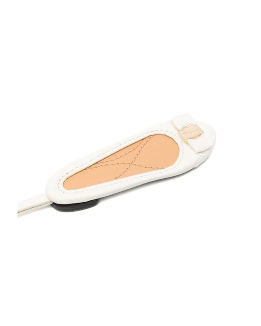 Ferragamo White Ballet Flat Accessories