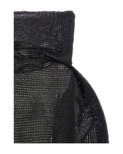 Issey Miyake Black Panini Oversized Knitwear
