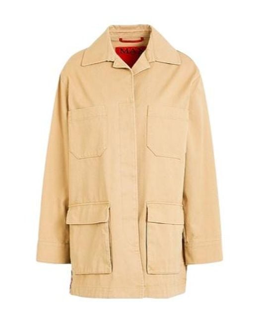 MAX&Co. Natural Simple Long-Sleeved Jacket