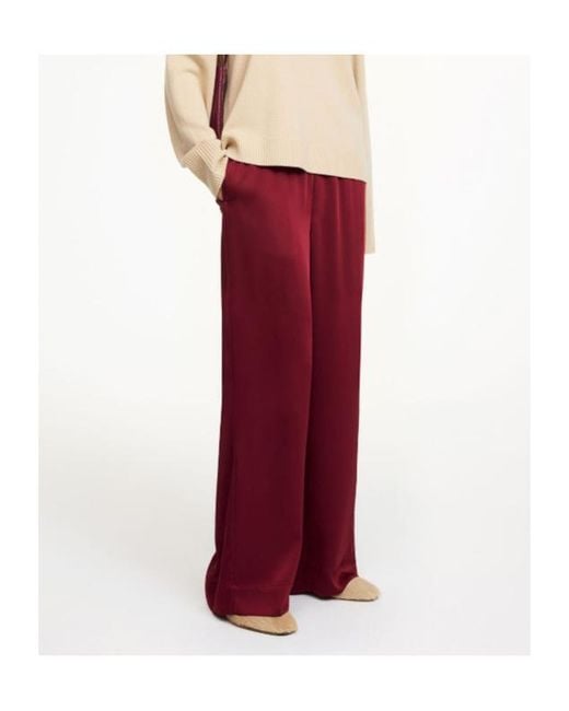 By Malene Birger Red Elasticated Trousers