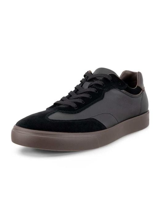 Ecco Black Soft 10 Leather Trainer for men
